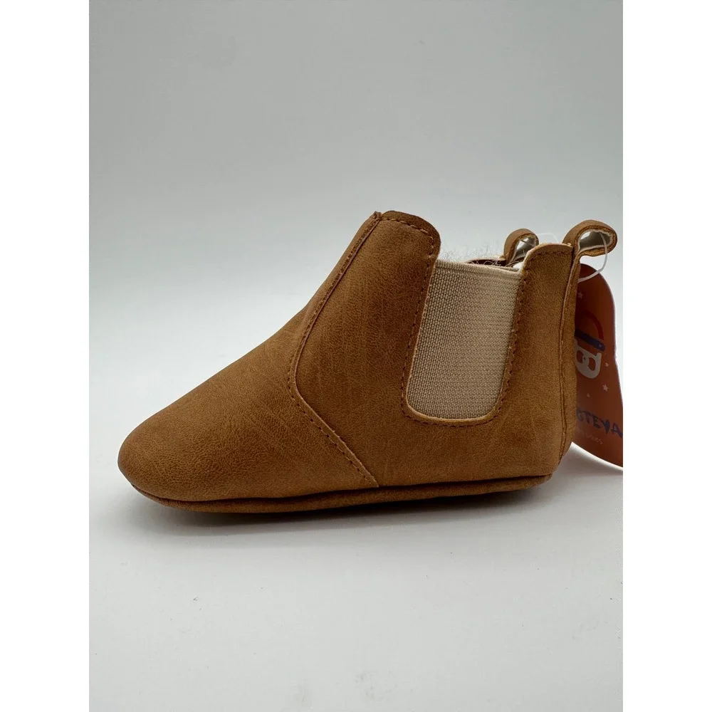 Toddler Booties Brown Slip On Size 6 Casual Baby Shoes‎ Soft Sole